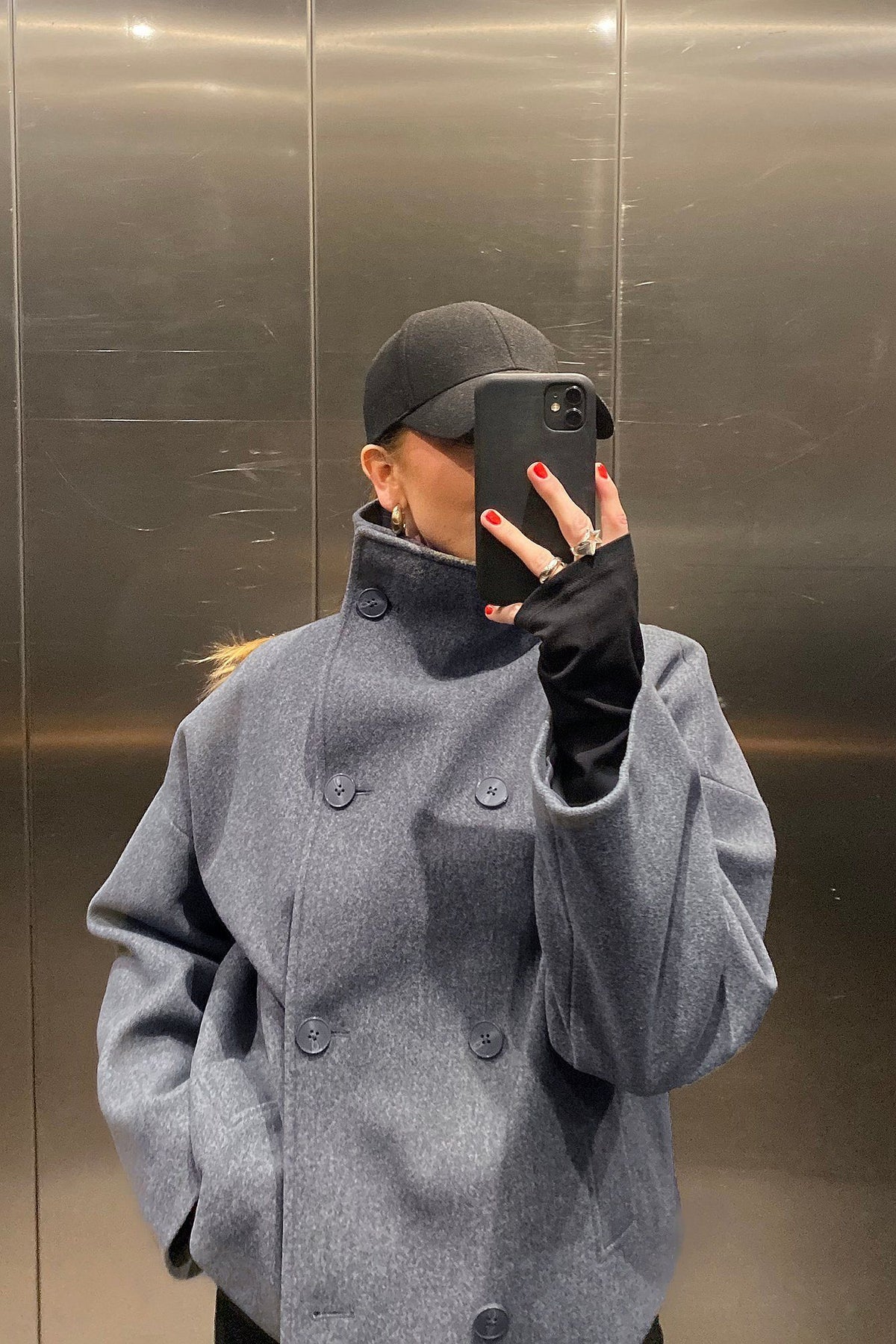 Abrigo corto de lana para mujer-Coats for women-Casaluzia