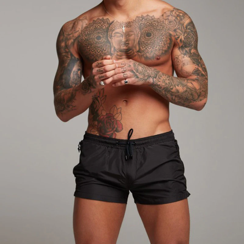 De hombre: Bañador con cintura elástica y cordón-Swimwear for men-Casaluzia