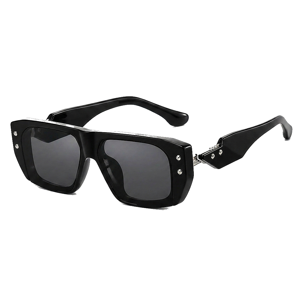 Gafas de sol cuadradas con estampado y tachuelas para mujer-Glasses foor women-Casaluzia