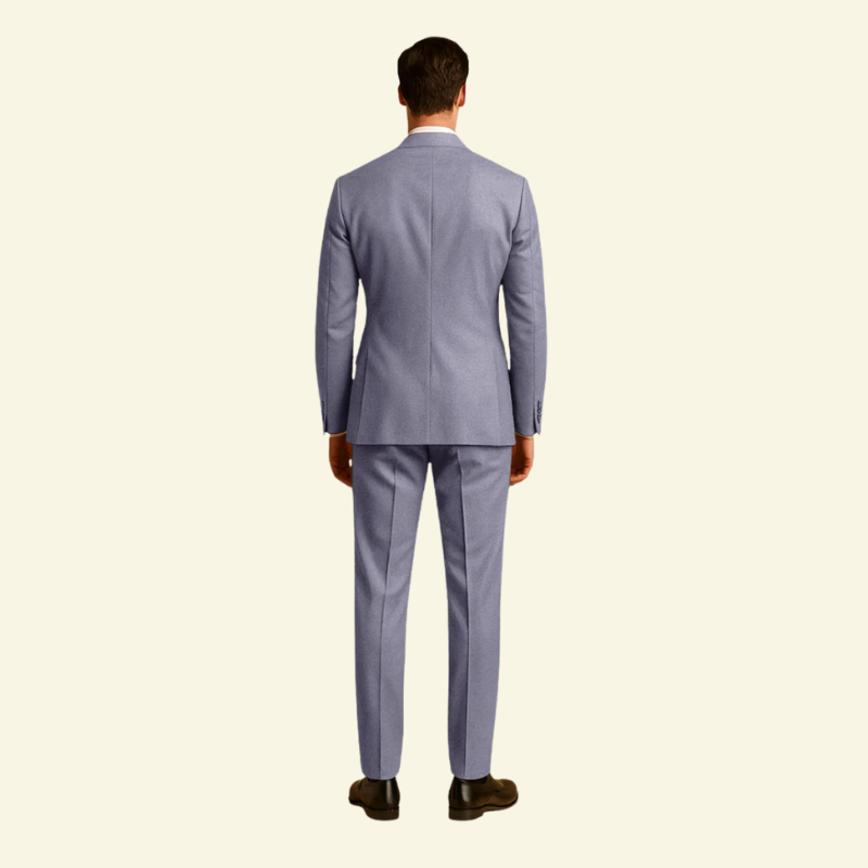 Traje de hombre de dos piezas con americana de solapa y pantalón recto-Suits for Men-Casaluzia