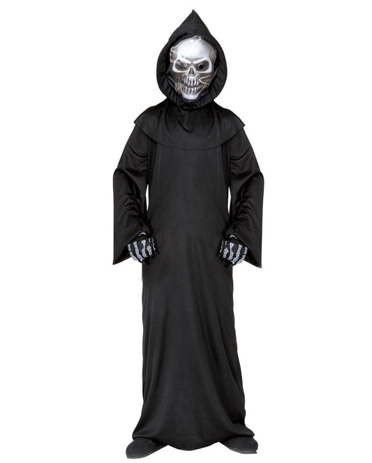 Disfraz de Halloween de la Parca Unisex con Máscara Negro