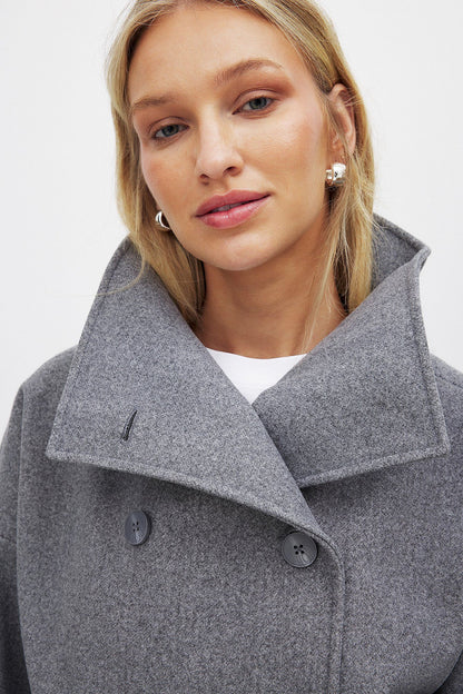 Abrigo corto de lana para mujer-Coats for women-Casaluzia