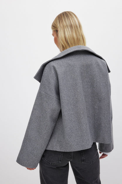 Abrigo corto de lana para mujer-Coats for women-Casaluzia