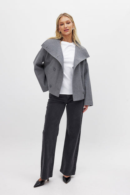 Abrigo corto de lana para mujer-Coats for women-Casaluzia