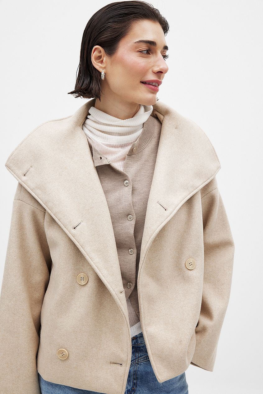 Abrigo corto de lana para mujer-Coats for women-Casaluzia