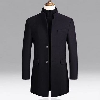 Abrigo de corte ajustado para hombre con cuello alzado-Coats for men-Casaluzia