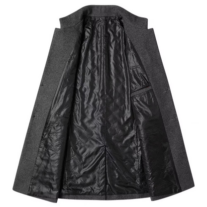 Abrigo de corte ajustado para hombre con cuello alzado-Coats for men-Casaluzia