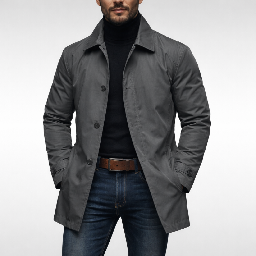 Abrigo de largo medio con botones para hombre-Coats for men-Casaluzia