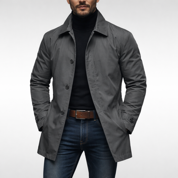 Abrigo de largo medio con botones para hombre-Coats for men-Casaluzia