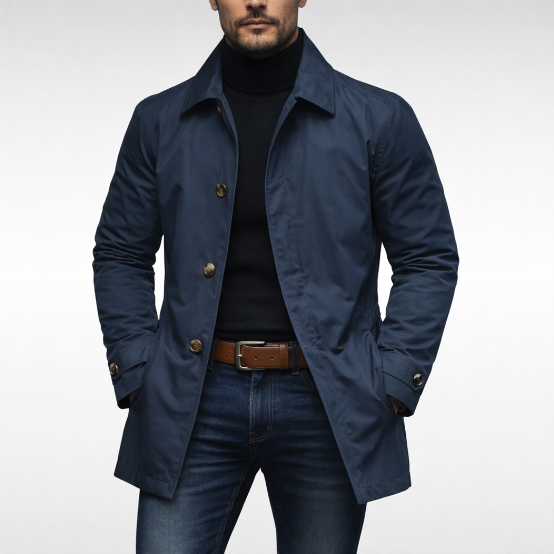 Abrigo de largo medio con botones para hombre-Coats for men-Casaluzia