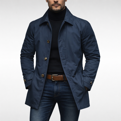 Abrigo de largo medio con botones para hombre-Coats for men-Casaluzia