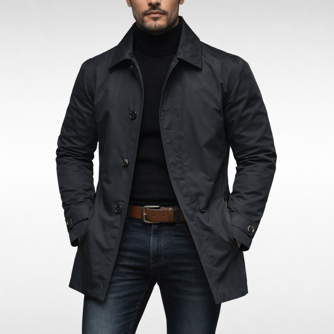Abrigo de largo medio con botones para hombre-Coats for men-Casaluzia