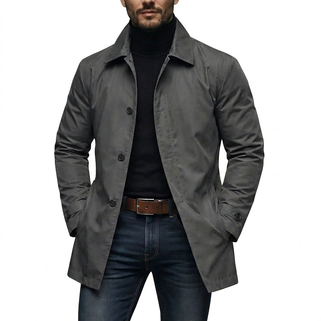 Abrigo de largo medio con botones para hombre-Coats for men-Casaluzia