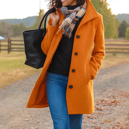 Abrigo Heritage para Mujer con Cierre de Botones-Coats for Women-Casaluzia