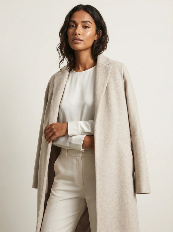 Abrigo largo de mezcla de lana para mujer-Coats for women-Casaluzia