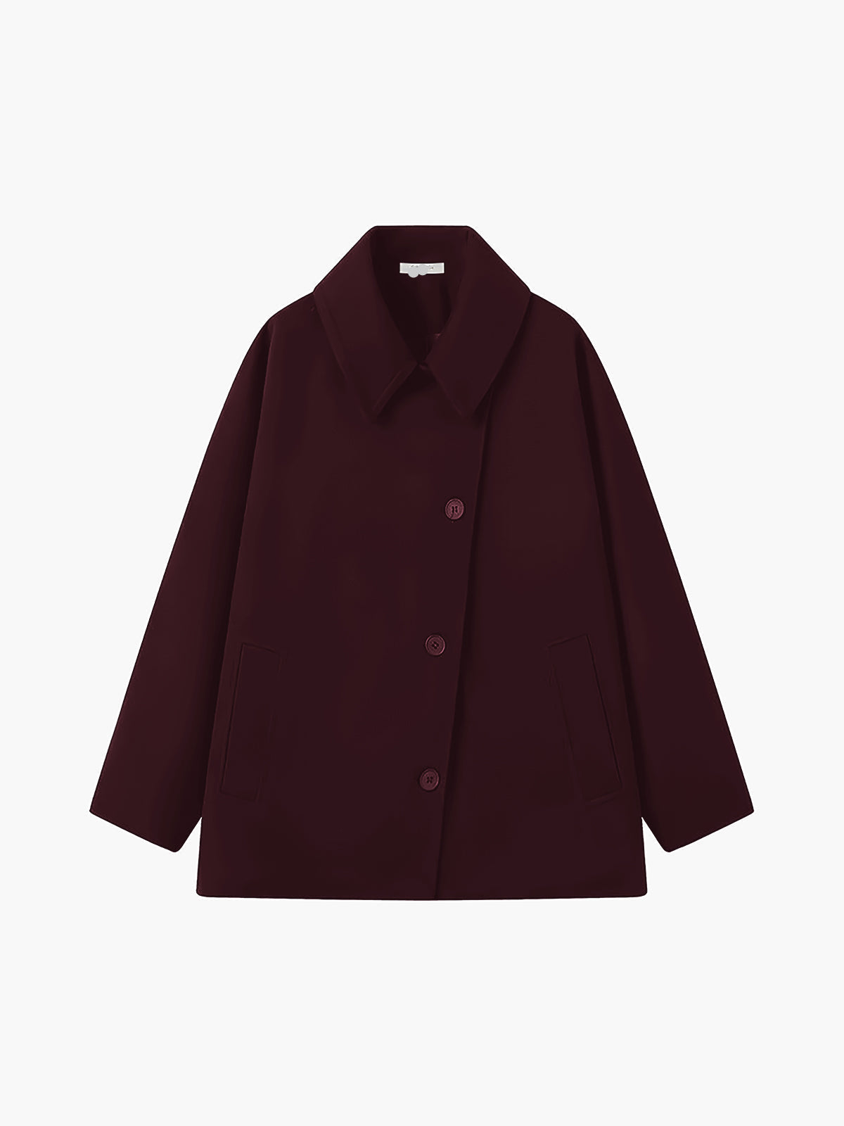 Abrigo Oversized de Mezcla de Lana para Mujer con Cierre de Botones-Coats for women-Casaluzia
