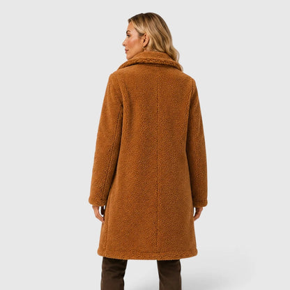Abrigo Teddy para mujer con cierre de botones-Coats for women-Casaluzia