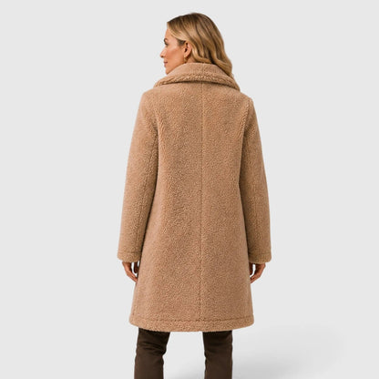 Abrigo Teddy para mujer con cierre de botones-Coats for women-Casaluzia