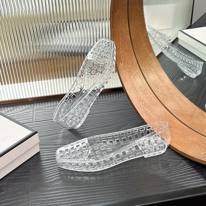Bailarinas de gelatina transparentes para mujer-Footwear for women-Casaluzia