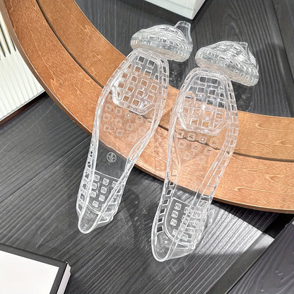 Bailarinas de gelatina transparentes para mujer-Footwear for women-Casaluzia