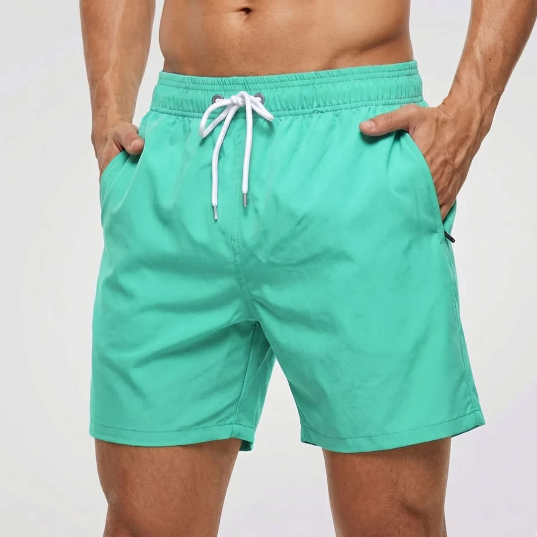 Bañador corto para hombre con cintura en contraste-Swimwear for men-Casaluzia