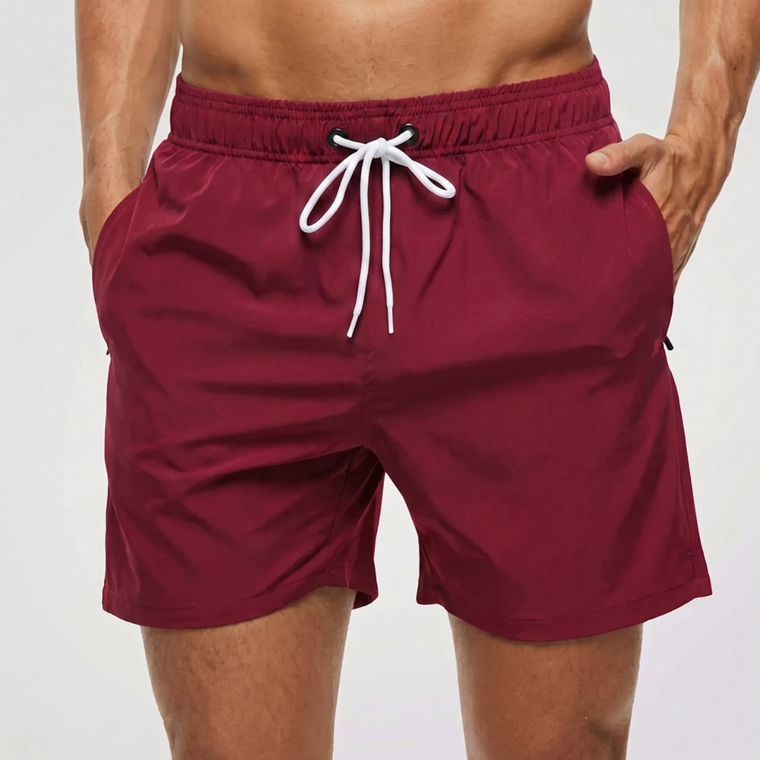 Bañador corto para hombre con cintura en contraste-Swimwear for men-Casaluzia
