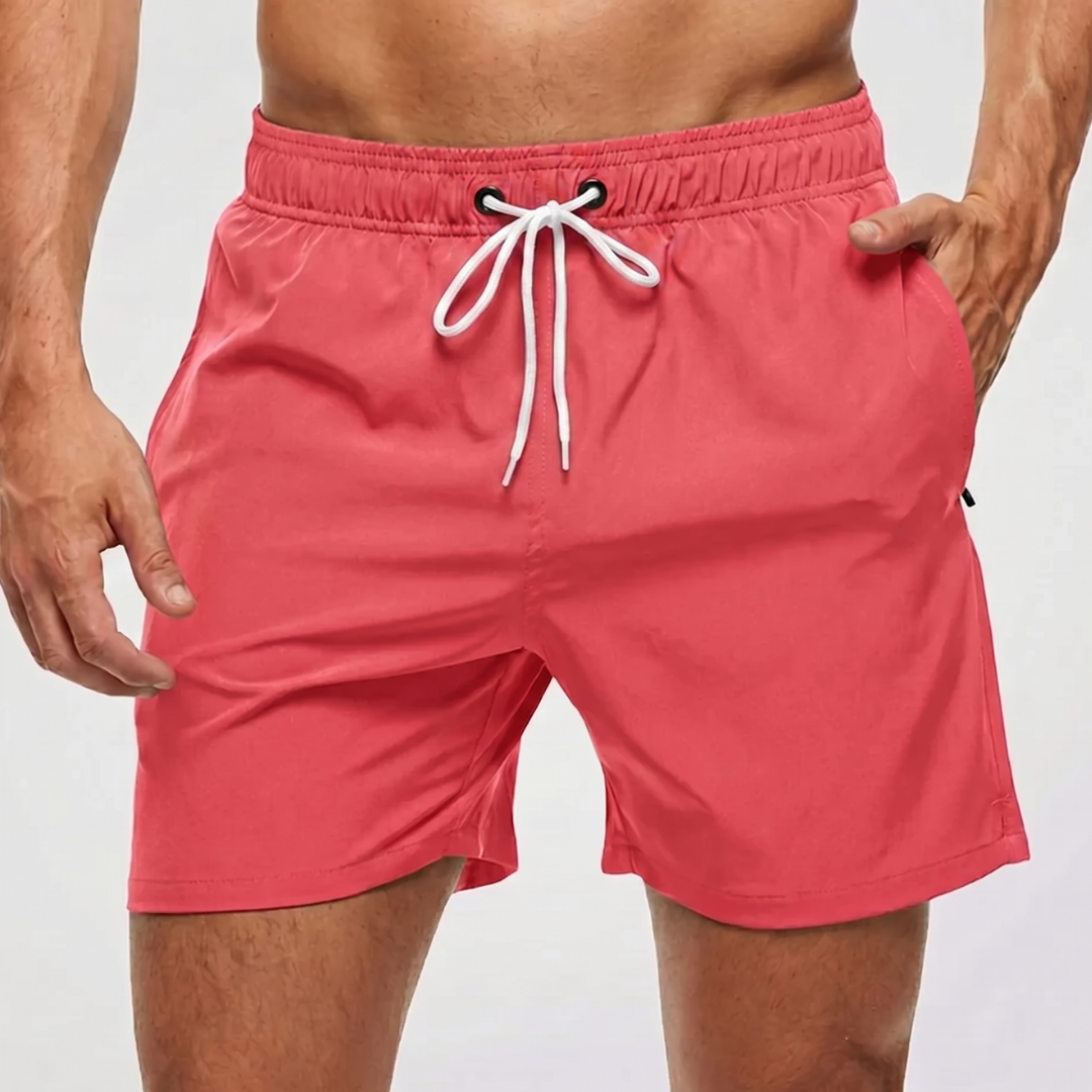 Bañador corto para hombre con cintura en contraste-Swimwear for men-Casaluzia