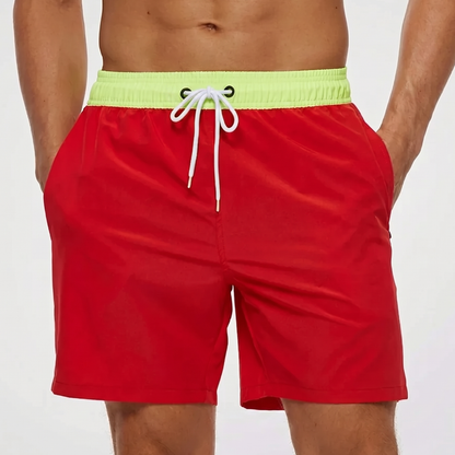 Bañador corto para hombre con cintura en contraste-Swimwear for men-Casaluzia
