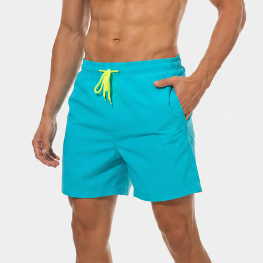 Bañador corto para hombre con cintura en contraste-Swimwear for men-Casaluzia