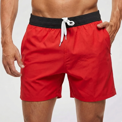 Bañador corto para hombre con cintura en contraste-Swimwear for men-Casaluzia