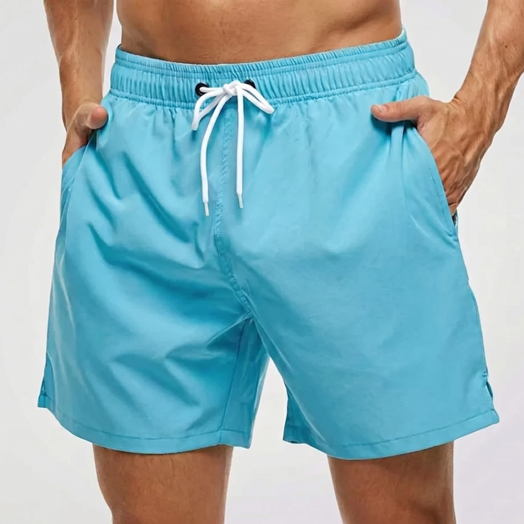 Bañador corto para hombre con cintura en contraste-Swimwear for men-Casaluzia