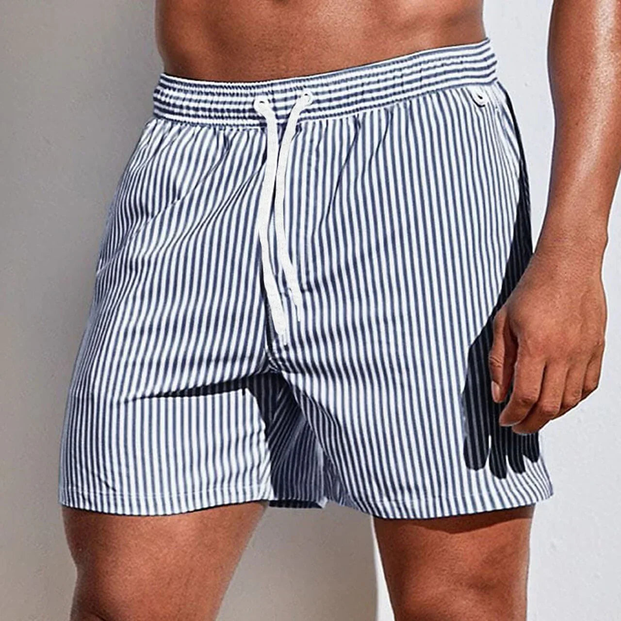 Bañador de rayas con cordón para hombre-Swimwear for men-Casaluzia