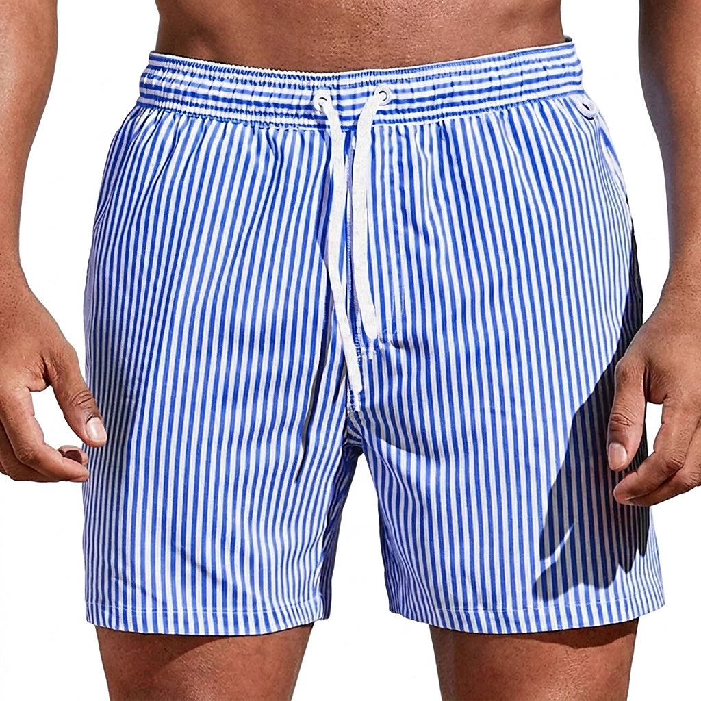 Bañador de rayas con cordón para hombre-Swimwear for men-Casaluzia