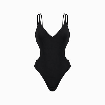 Bañador de una pieza para mujer con aberturas laterales-Swimwear for Women-Casaluzia