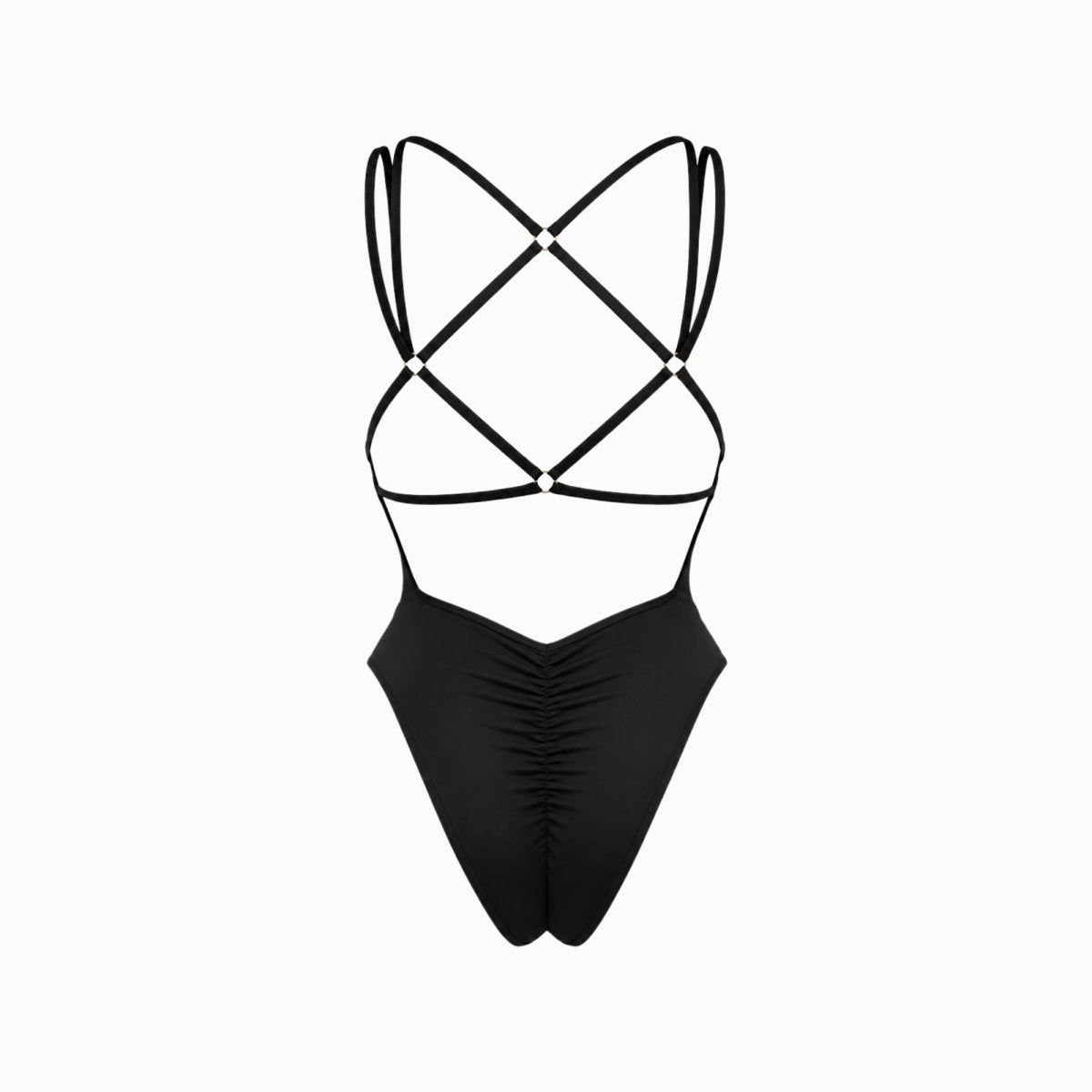 Bañador de una pieza para mujer con aberturas laterales-Swimwear for Women-Casaluzia