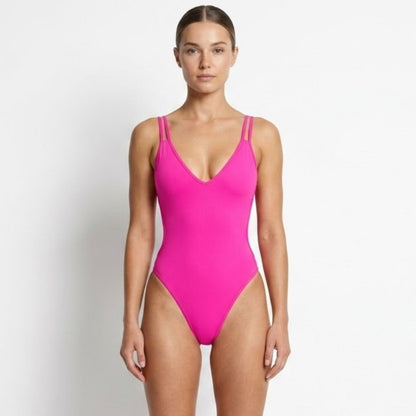 Bañador de una pieza para mujer con aberturas laterales-Swimwear for Women-Casaluzia