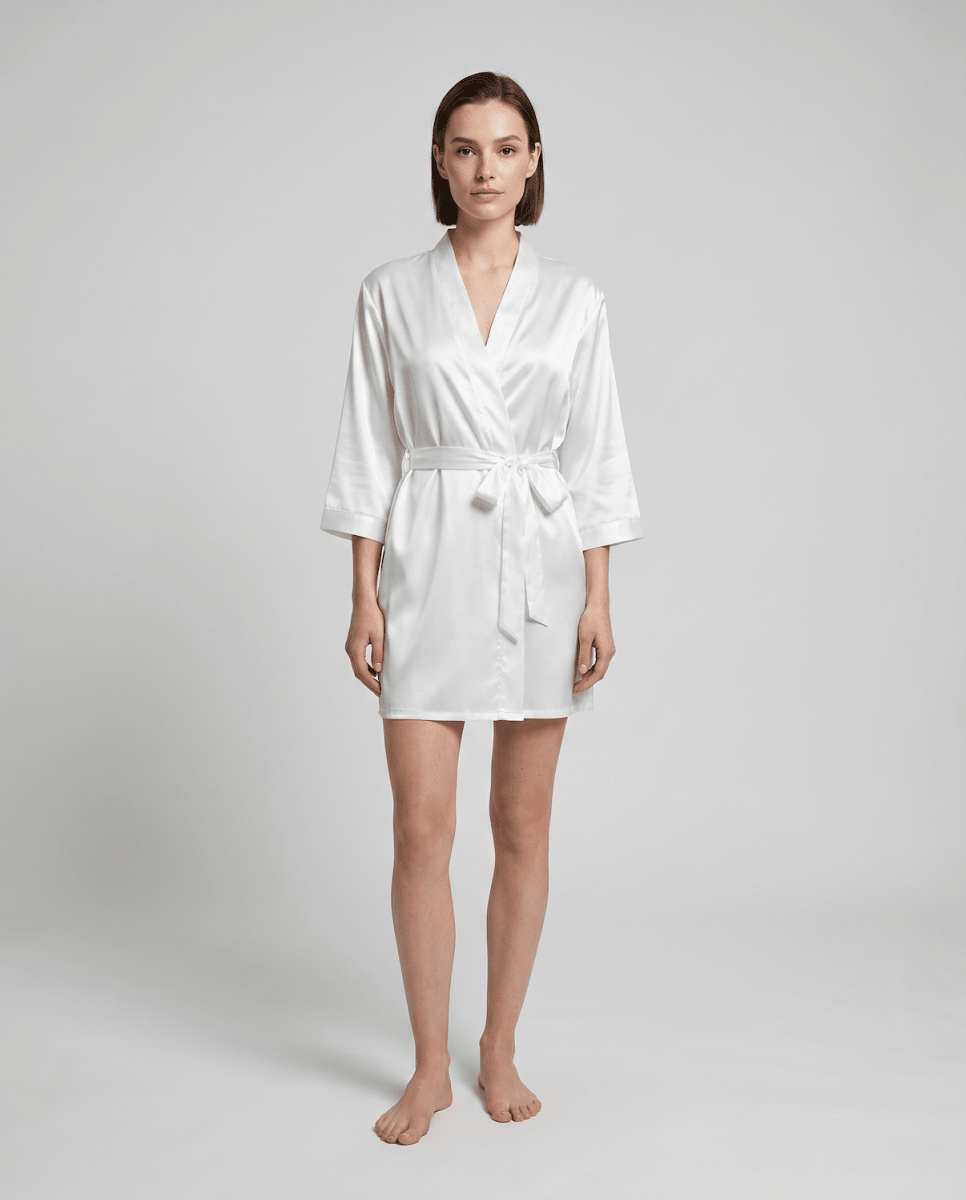 Bata corta para mujer con cinturón-Robe for women-Casaluzia
