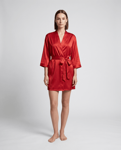 Bata corta para mujer con cinturón-Robe for women-Casaluzia