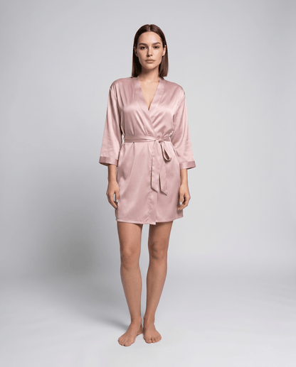 Bata corta para mujer con cinturón-Robe for women-Casaluzia
