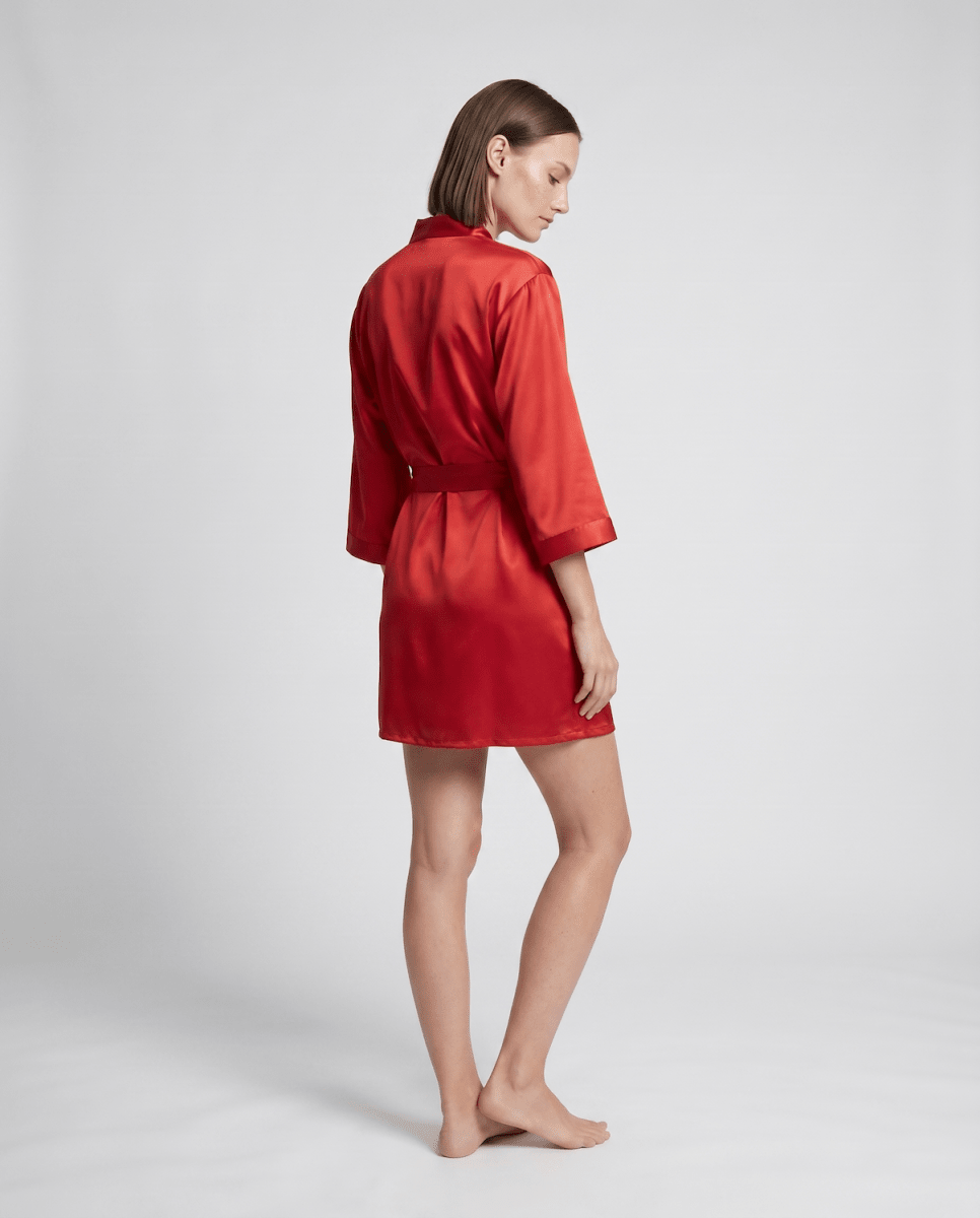 Bata corta para mujer con cinturón-Robe for women-Casaluzia