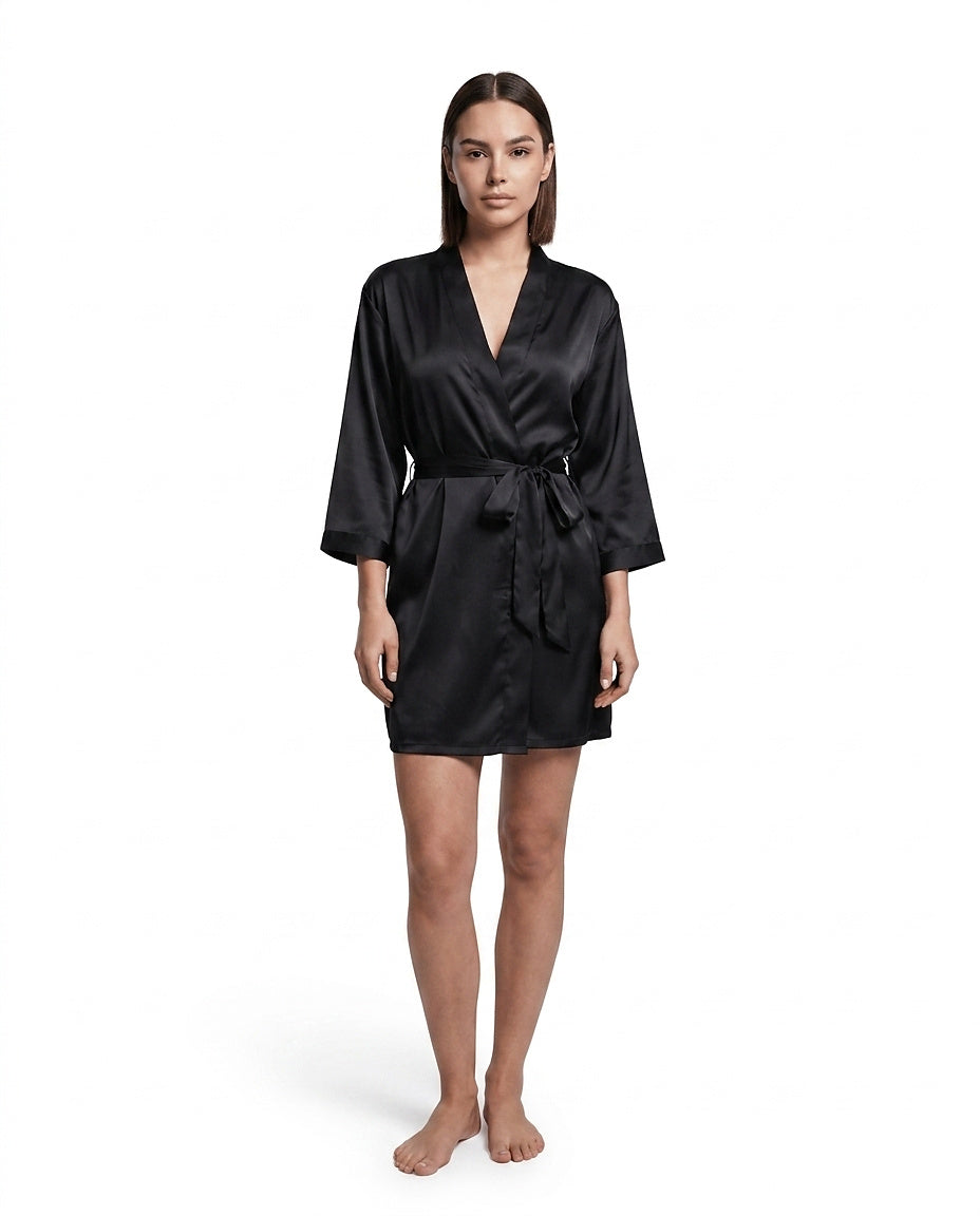 Bata corta para mujer con cinturón-Robe for women-Casaluzia