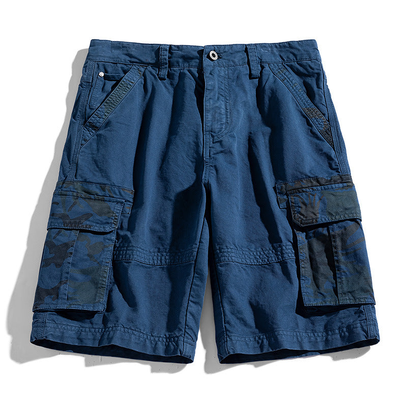 Bermudas cargo de camuflaje para hombre con bolsillos con solapa-Shorts for men-Casaluzia