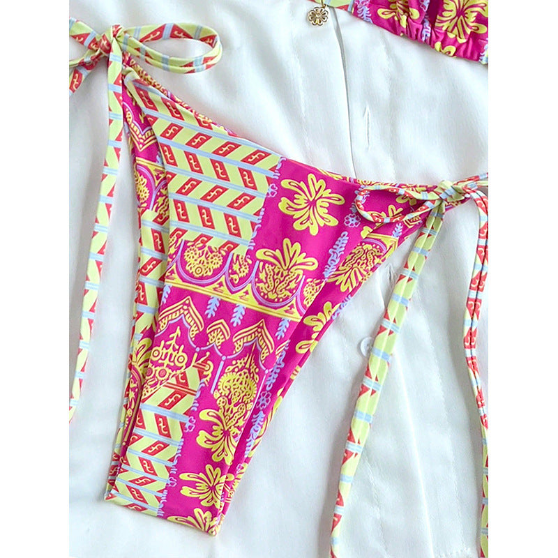 Bikini de Triángulo Estampado para Mujer-Swimwear for women-Casaluzia
