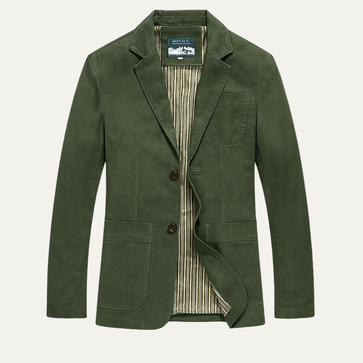 Blazer de hombre con botones frontales y bolsillos de parche-Jackets for men-Casaluzia