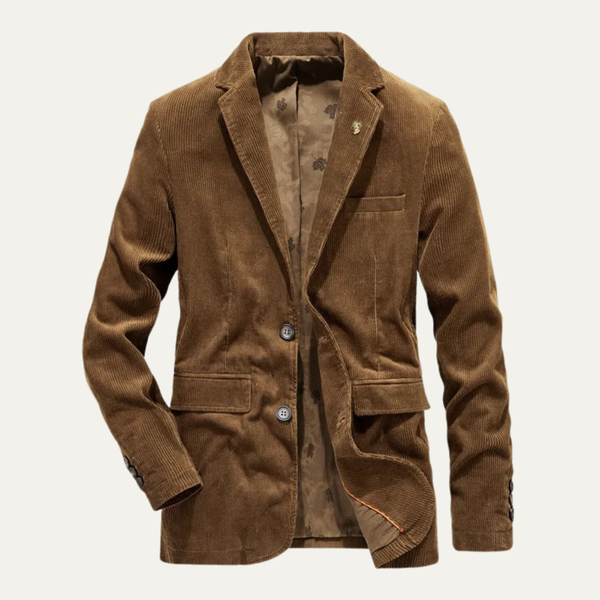 Blazer de pana para hombre con cierre de botones-Blazer for men-Casaluzia