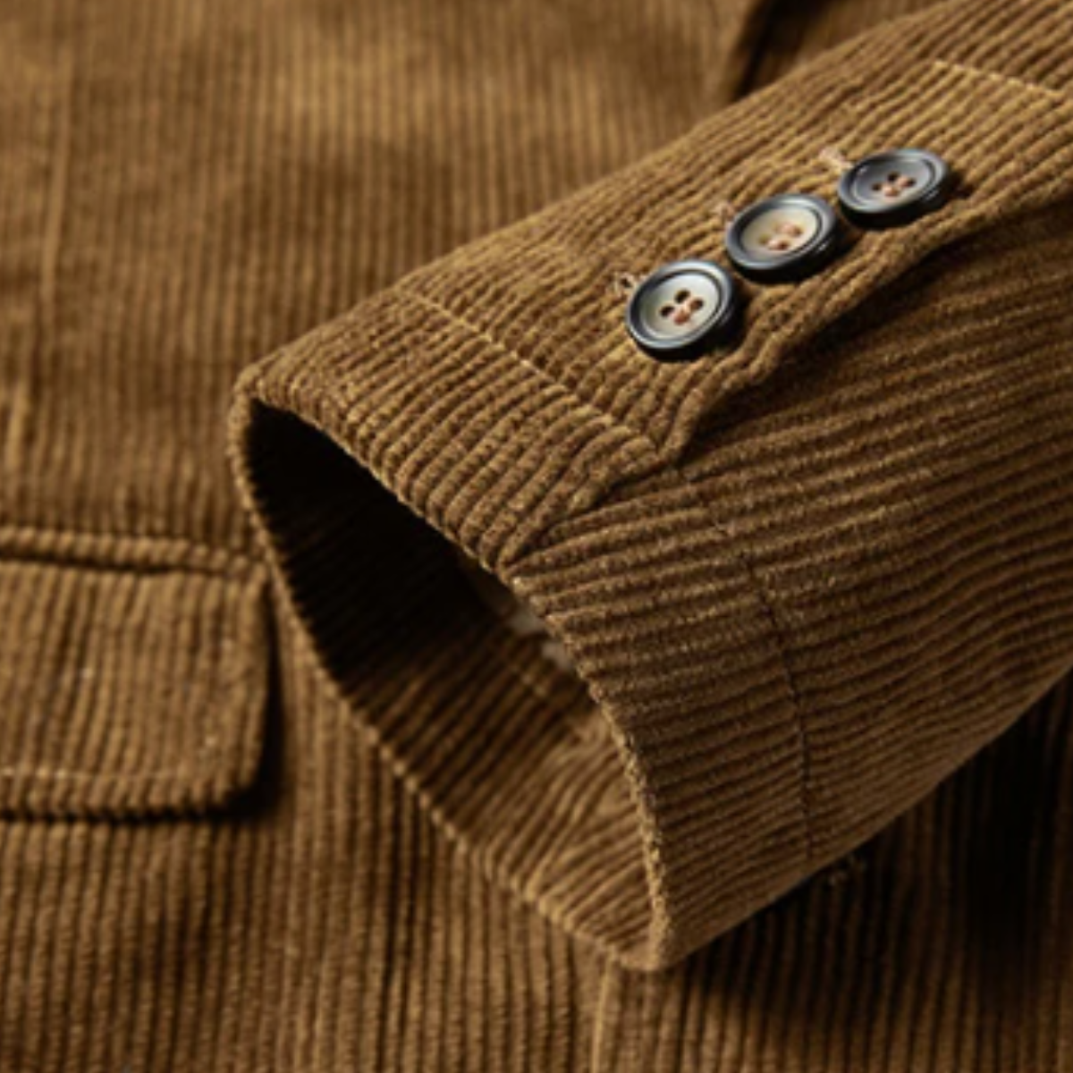 Blazer de pana para hombre con cierre de botones-Blazer for men-Casaluzia