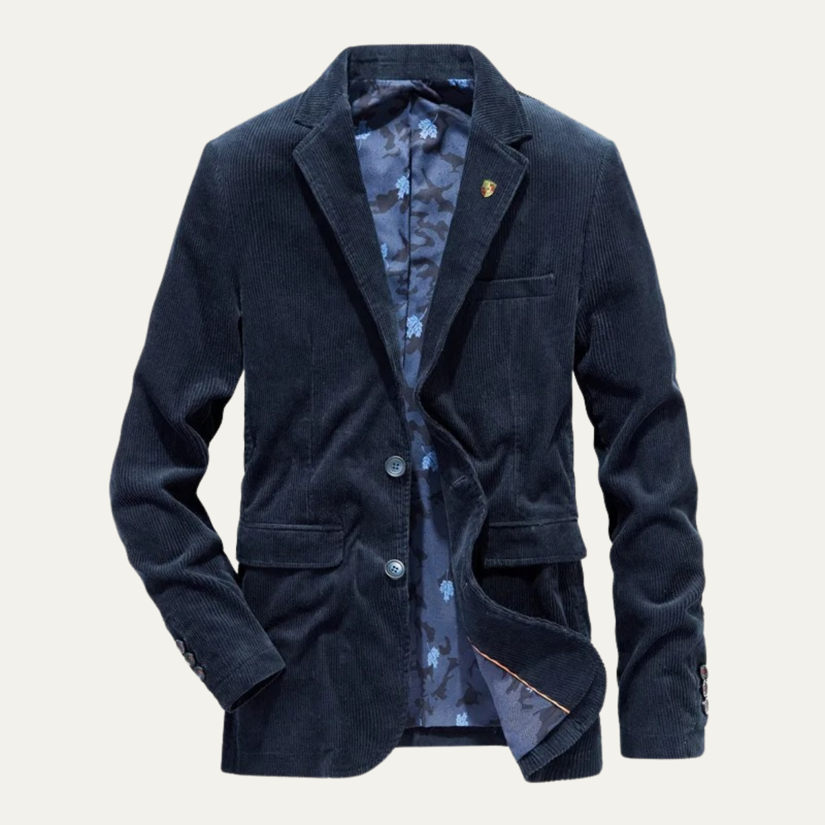Blazer de pana para hombre con cierre de botones-Blazer for men-Casaluzia