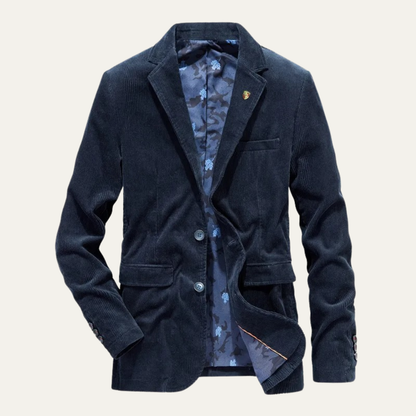 Blazer de pana para hombre con cierre de botones-Blazer for men-Casaluzia