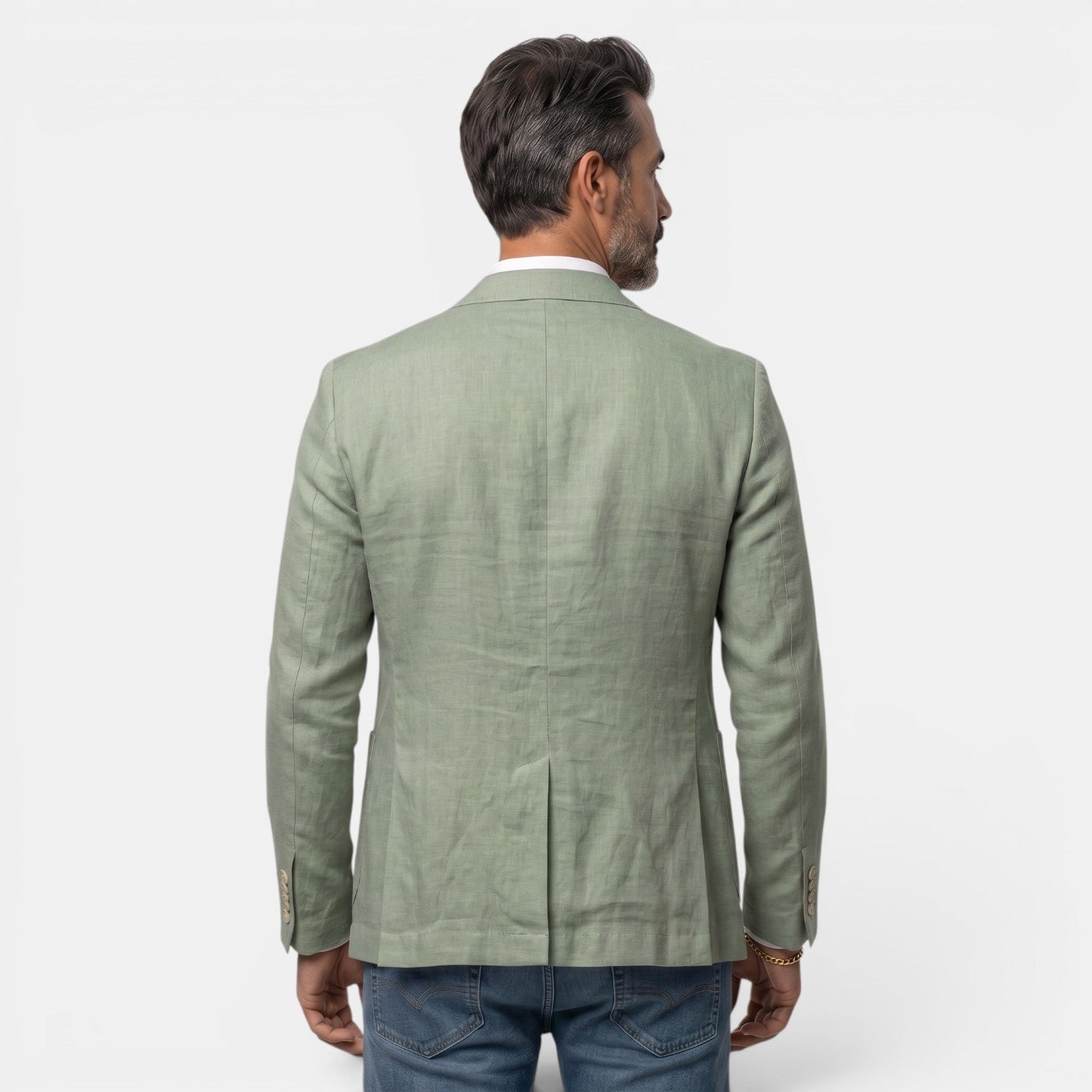 Blazer de tres botones para hombre con solapa de muesca-Blazer for men-Casaluzia