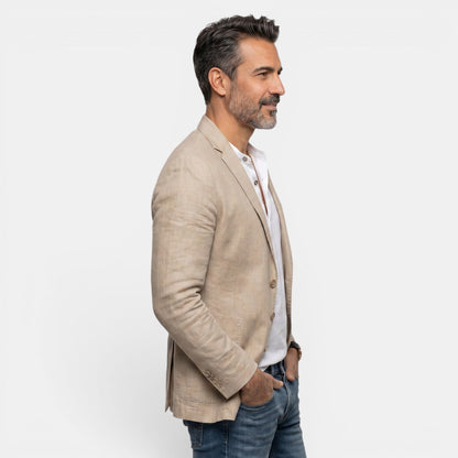 Blazer de tres botones para hombre con solapa de muesca-Blazer for men-Casaluzia